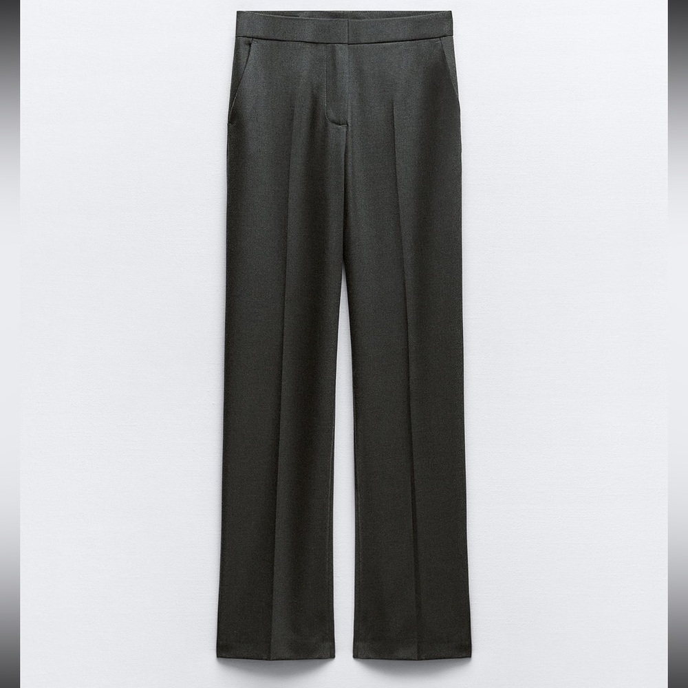 NWOT ZARA Straight Leg Trousers | Large | Gray